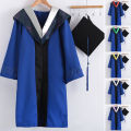 Graduation Uniform Multipurpose Bachelor Hat Graduation Cloak Photography Props Set. 