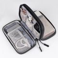 USB Cable Storage Container Digital Accessory Organizer Multi-functional Storage Bag Portable Gadget Carrying Case Double-layer Cable Management. 