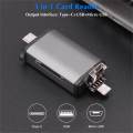 GOOJODOQ Card Reader Micro USB 2.0 Type C to SD Micro SD TF Adapter Accessories OTG Cardreader Smart Memory SD Card Reader. 