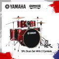 YAMAHA Gig Maker 5Pc Acoustic Full Drum Set With Cymbals & Seat. 