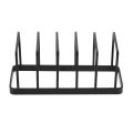 OUMERY Euro Kitchen Organizer for Plates, Cutting Boards Bakeware Reusable Containers, and Lids Holder Rack Black. 