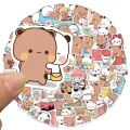 20/40/60 pcs Bubududu Stickers Lovely Cute Bubu Dudu Bear Couple Stickers for Laptop Scrapbook Journal Kids Girls Boys Stickers. 