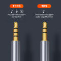 Gold Plated 3.5mm To 3.5 mm TRS/TRRS 3/4 Pole Aux Cable For Phone Headphone Car Music HIFI Stereo Audio Jack Auxiliary Connector. 
