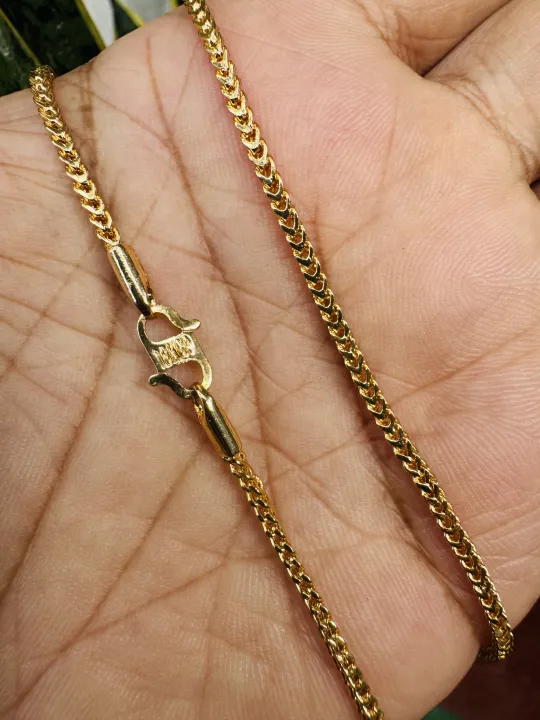 Gold%20Plated%2018/24%20Inch%202.5mm%20Singapore%20square%20fox%20chain%20with%20OUT%20Pendant%20chain%20for%20women%20chain%20for%20men%20-%20Image%206