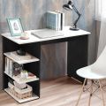 VTEC FURNITURE Modern Computer Table | Study Table with 3 Tier Bottom Storage & Open Bookshelf Lower Storage. 