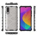 For Xiaomi Mi A3 Honey Comb Series Hybrid Translucent PC Slip-Resistant Shockproof TPU Bumper Case Cover. 