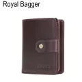 【BestGO】Royal Bagger Genuine Cow Leather Fashion Short Wallet Clutch Purse For Men Boys Business Card Clip Bag Men's Casual High Capacity Multifunction Holder Bags Multi-Card Position Wallets. 