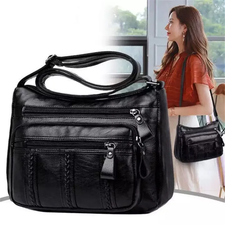 %E3%80%90WEJA%E3%80%91Black%20Elegant%20Strap%20Shoulder%20Bag%20Women's%20Handbag%20Beg%20Tangan%20Wanita%20Gift%20Hadiah%20-%20Image%202