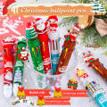 Pen Color Pen Santa Claus Ballpoint Pen 0.5mm School Stationery Kids Gifts 1PC Christmas 10 color Ballpoint Pen Student Press. 