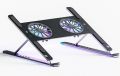 HXSJ Laptop Cooling Fan Desk Stand Foldable Notebook Aluminum Cooler Holder 2 Fans Laptop Cooling Pad for Macbook PC. 