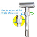 Clic Handle Razor Double-Edged erfly Twisted Opening T-Shaped 9-Speed Radical Adjustment Front Razor Uni Sent 5 Blade And Storage Box,without base. 