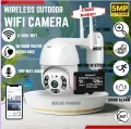 Gs 67 Pro Original 5Mp (8Mp quality) Elite PTZ Outdoor Security Camera - 1080P HD Wireless IP66 Waterproof, Full 355° Pan & 90° Tilt, Vivid Color Night Vision, Motion Detection, Crisp Two-Way Audio, Advanced AI Alert System, EU Socket. 