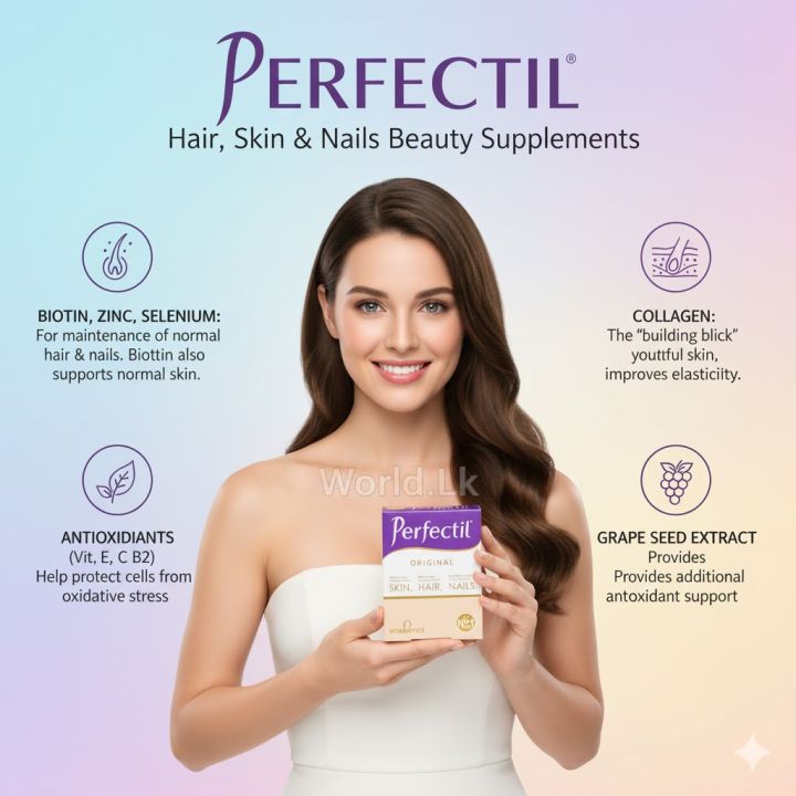 Perfectil Extra UK PERFECTIL Extra Support Hair, Skin & Nails Supplement Phsn Capsules ...