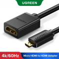 Ugreen Mini HDMI Adapter Mini HDMI to HDMI Cable Adapter 4K Compatible for Raspberry Pi ZeroW Camcorder Laptop HDMI Mini Adapter. 