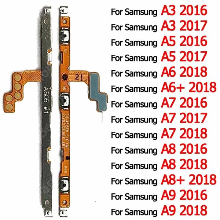 Power On Off Side Button Volume Flex Cable For Samsung Galaxy A8 Plus A8+ A9 2018 A3 A5 2016 A6 A6+ A7 2017 Spare Parts