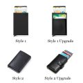 Men's Rfid Anti-Theft Safe Smart Thin Slim Smart Wallet Credit Card Holder Women Luxury Brand Design Business Cardholder Purse. 