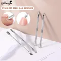 Monja 4 Styles Silver Double-end Stainless Steel Nail Art Cuticle Pusher Dead Skin Pusher Remover Manicure Pedicure Care Tools. 
