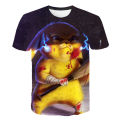 Pokemon Pikachu 3D Print T Shirt Cartoon Short Sleeve Children T-Shirts Summer Kids Girls Tops Toddle Clothes BABY 4-14y. 