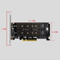 RAID Card PCI-E X8 Double Disk RAID Card NVME M.2 M KEY SSD Expansion Adapter Extended Dual NVME RAID PCI-E X8 Split Card. 