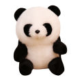 Artificial panda doll doll cute small fluffy round sitting posture national treasure plush toy rag doll. 