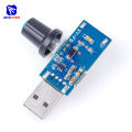 【New arrival】diymore DC 4-12V to 2.5-8V 5W Fan Stepless Speed Controller Module Fan Governor Male Female USB Micro USB Potentiometer. 