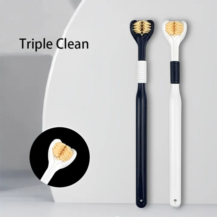 %E3%80%90HUT%E3%80%91%20Triple%20Sided%20Toothbrush%20Soft%20Bristles%20Tongue%20Scraping%20Three%20Heads%20U-Shaped%20Three%20Sides%20At%20Once%20Triple%20Cleaning%20Portable%20For%20Home%20-%20Image%202