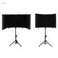Studio Microphone Isolation Shield Sound Windshield Mic Sound Absorbing Foam Acoustic Sound Shield for Broadcasting Condenser Mic Podcasts - 3 Panels. 