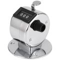 Round Base 4 Digit Manual Hand Tally Mechanical Palm Click Counter. 