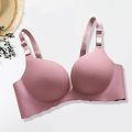3/4 Cup Padded Wire Free Adjustable Shoulder Straps Lady Bra Seamless Push Up Thin Underwear. 