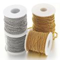 1/2/5/10Meter 2.0/2.5mm Gold Stainless Steel Flat Cable Necklace Chains Accessories For Bracelet Jewelry Makings Components DIY. 