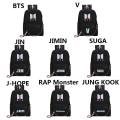BTS BT21 Chain Backpack Cute Canvas Shoulder Bags USB Charging Interface School Bag Travel Backpack Design Kpop Jungkook Jimin Suga V. 