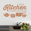 KITCHEN LOVE Pattern Removable Adhesive Wall Sticker. 