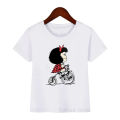 New Funny T Shirts for Girls Mafalda Love Dog Graphic Print Tshirt Kids Clothes Summer Tops for Girls Kawaii Clothing Tops. 
