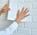 3D PE Foam Brick Wall Sticker - 70 x 77 cm DIY Home Decor Solution. 