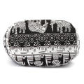 Cotton linen Posamia wanderers women's cotton zipper shoulder bag ethnic prints handbag. 