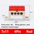 Zero wire terminal 3/4/5/6/7/10-Hole Distribution Box Terminal simple Block dustproof Ground Copper Bar Bridge type Busbar With cover. 