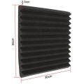 1/12Pcs Durable Sound Insulation Soundproofing Foam 30x30x2.5cm Triangular Groove Studio Wall Panel Soundproof Acoustic Foam Board. 
