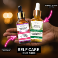 Herbal Bliss Self Care Duo Pack – Kumkumadi Oil Face Serum & Rosemary Infusion Hair Oil |  Natural Ingredients | Skin Brightening & Hair Growth | 2 x 30ml. 