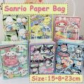 Labubu & Sanrio My Melody Kuromi Cinnamoroll Kawaii Gift Bags Reusable Party Bags for Birthday Candy Baking Cute Wrapping Paper Bag. 