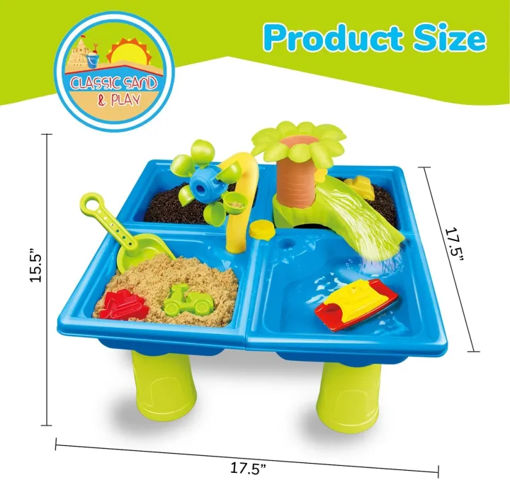 Classic%20Sand%20&%20Play%20Kids%20Sand%20and%20Water%20Table,%2024-Piece%20Set,%20Fun%20Activity%20Center%20for%20Toddlers%20with%20Plastic%20Molds,%20Scoop,%20Waterfall%20and%20Leak-Free%20Tray,%20Practical%20Early%20Learning%20Beach%20Toy%20for%20Kids%20-%20Image%204