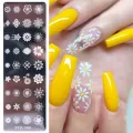 1Pc Leaf Flowers Butterfly Cat Geometry Animals Nail Stamping Plates Transparent Silicone Nail Stamp With Scraper/DIY Nail Print Art Stamping Stamper Plate. 