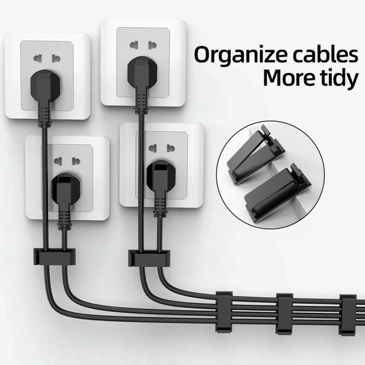 Self-adhesive Cable Organizer Wire Cable Clamp Clips Holder Clamp Management Car GPS Data Decorative Cord Winder Manager