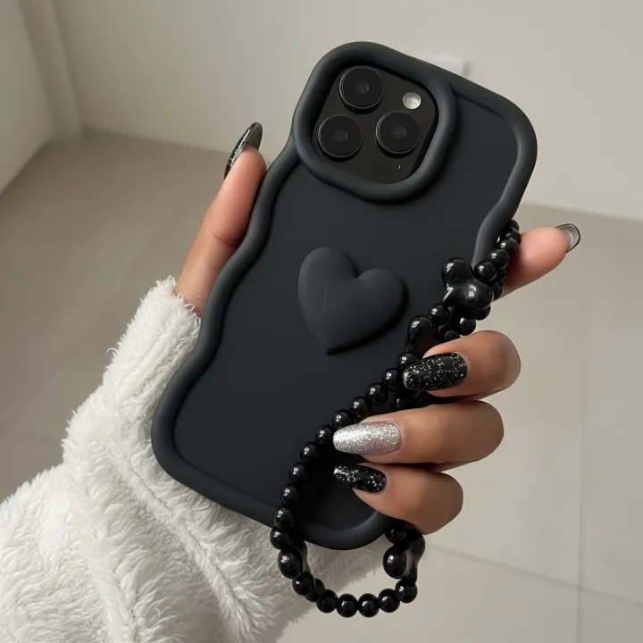 CAMMY%20Cute%20Wave%20Silicone%203D%20Heart%20Phone%20Case%20With%20Pearl%20Strap%20For%20iPhone%207%208%20X%20XR%20XS%2011%2012%2013%2014%2015%2016%20Pro%20Max%20Shockproof%20Cover%20FOR%20Girls%20new%20-%20Image%205