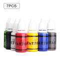 【 】 15ml/Bottle 7 Colors Tattoo Ink Set Professional Semi-permanent Tattoo Pigments. 