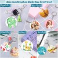350Pcs Acrylic Clear Keychain for Vinyl for DIY Keychain Craft. 