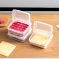 2PCS Cheese Slices Storage Box Flip-top Food Crisper Fruit Vegetable Fresh-keeping Organizer Box Cheese Container Storage Box. 