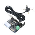 ATX Controller Board DC Power Modul-e Expansion Board Mainboard Full Height Motherboard Attached 4-Plug Power Line Driver Board for Monitor / Printer / Network Equipment / DIY Audio. 
