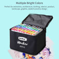 30/40/60/80 Colors Alcohol Markers Set Double Tipped Colored Pens Fine Point Art Markers Packed in Cloth Bag for Kids Adult Coloring Drawing Illustrations Artist Sketching. 