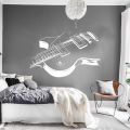 【BestGO】Creative Large Size Music Guitar Wall Sticker Music Room Bedroom Decoration Mural Art Decals Wallpaper Individuality Stickers. 