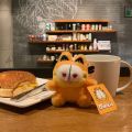 The Garfield Movie Anime Garfield Plush Doll Keychain Kawaii Series Ornaments Moe Cat Dog PP Cotton Garfield Plush Bag Pendant Soft  Ugly Cat Stuffed Toy Key Chain Manga Anime. 